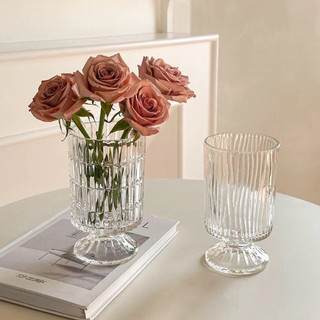 Lọ hoa thủy tinh Decor cao cấp, bình hoa thủy tinh trang trí phòng ngủ, decor phòng khách
