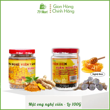 [Date mới] Viên nghệ mật ong XUÂN NGUYÊN loại Nghệ Vàng/ Nghệ Đen - Hũ 100g 🛒79 MART