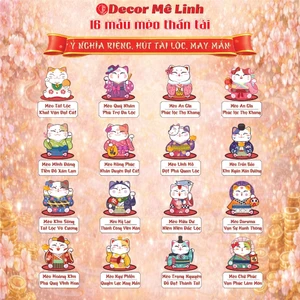 Decal MÈO THẦN TÀI, VẪY GỌI TÀI LỘC, MAY MẮN, Dán Kính, Bề Mặt Phẳng 🌈 Freeship - Chống Nước - Bóc Ra Dán Liền !!!