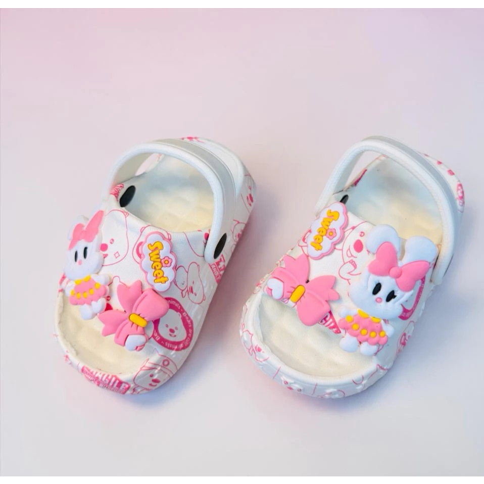 Dép bánh mì 2 quai kèm quai sau hàng cao cấp siêu nhẹ hình mèo KITTY cho bé gái