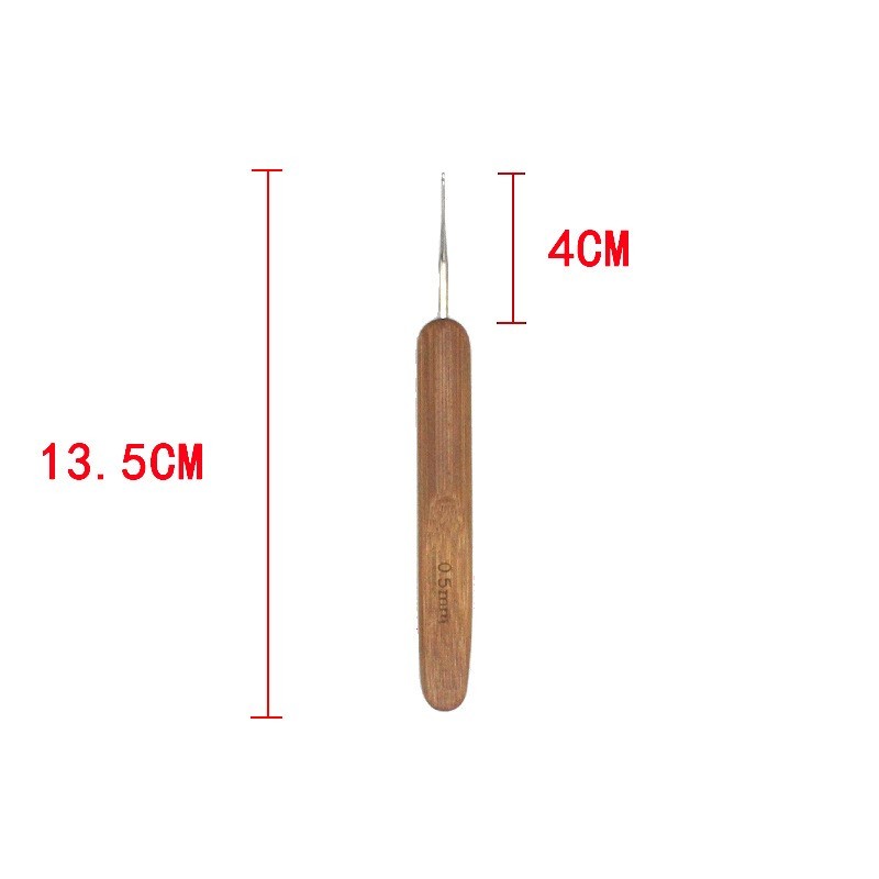 Kim móc len cán gỗ dẹt nhiều size từ 0.5mm đến 6mm | Tiệm Len Của Sam - Sam Crochet