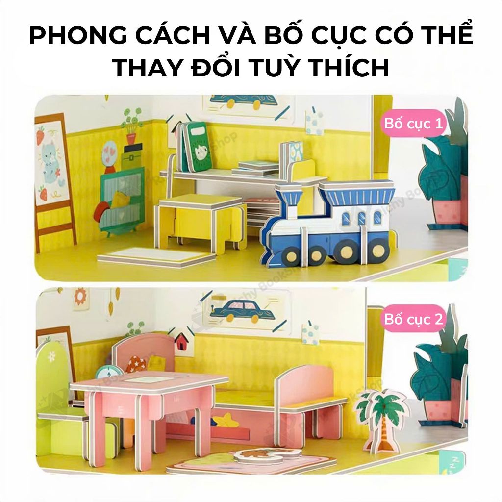 Mô hình nhà búp bê Mideer mô hình nhà biệt thự DIY Creative Villa