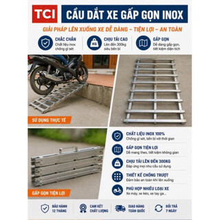 CẦU DẮT XE MÁY gấp gọn-thông minh ( tặng kèm ốc vít nở)