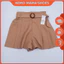 EARTH QUẦN SHORT GIẢ VÁY XẾP LY KÈM BELT (240708002)