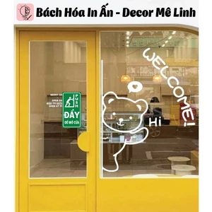 DECAL DÁN CỬA KÍNH - KÉO ĐẨY CỬA - PUSH PULL 🌈 Freeship - Chống Nước - Bóc Ra là Dán Liền !!!