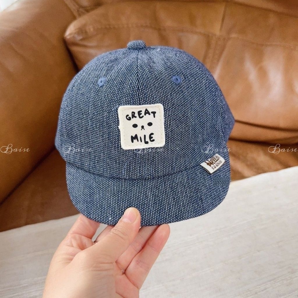 [6-12 Tháng] Mũ lưỡi trai trẻ em GREAT MILE size 46–48cm – Nón bé trai bé gái, chất vải mềm thoáng, form xinh Hàn Quốc