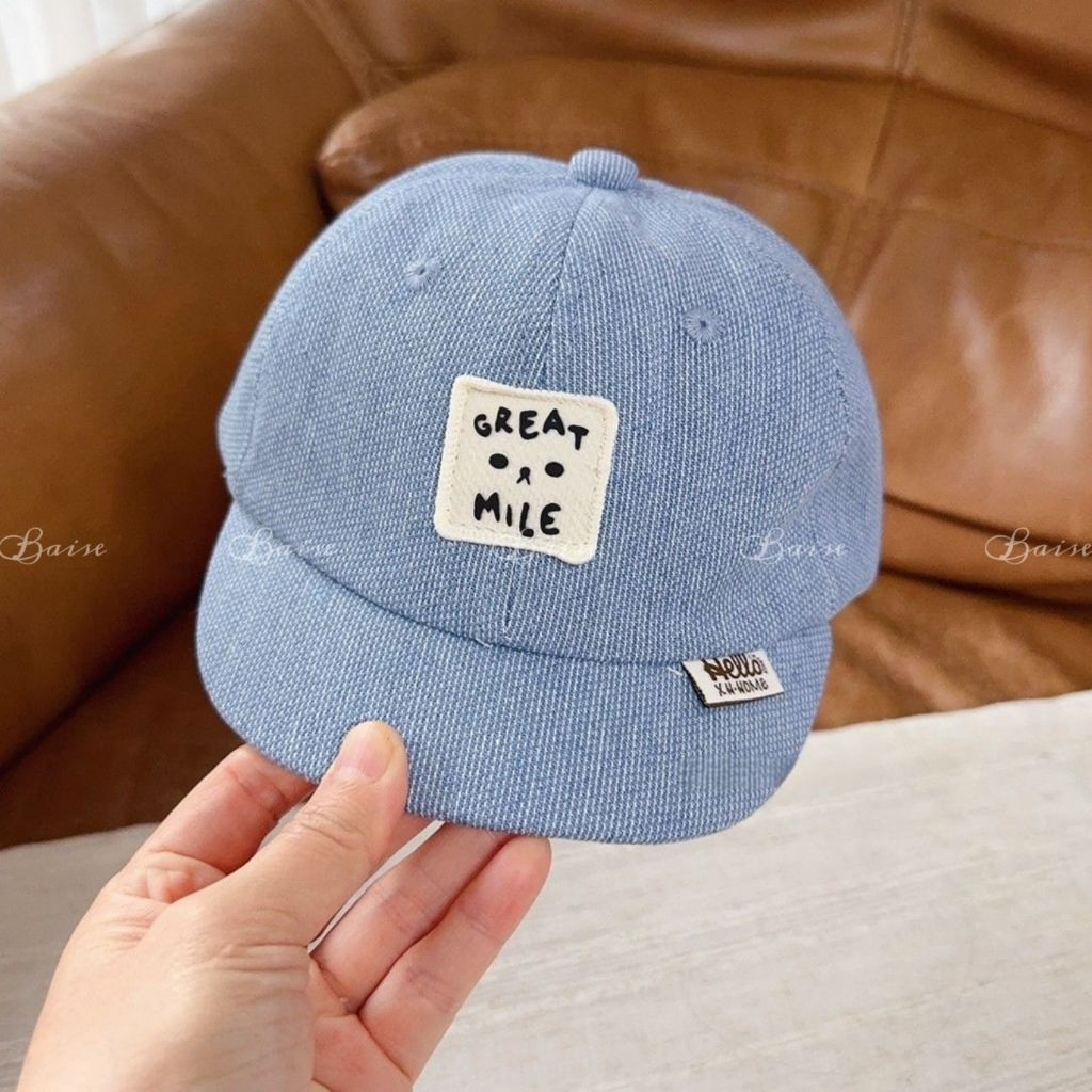[6-12 Tháng] Mũ lưỡi trai trẻ em GREAT MILE size 46–48cm – Nón bé trai bé gái, chất vải mềm thoáng, form xinh Hàn Quốc