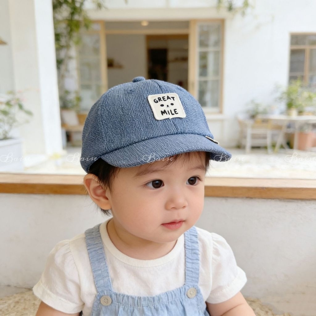 [6-12 Tháng] Mũ lưỡi trai trẻ em GREAT MILE size 46–48cm – Nón bé trai bé gái, chất vải mềm thoáng, form xinh Hàn Quốc