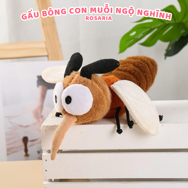 Thú Nhồi Bông Muỗi 25cm Chính Hãng – Gấu Bông Hình Muỗi Ngộ Nghĩnh, Chất Liệu Cao Cấp