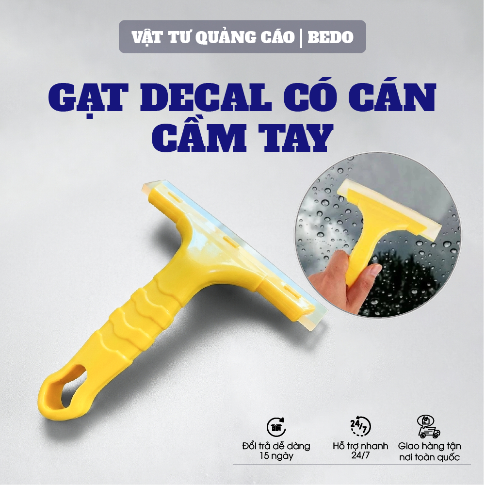 Miếng Gạt Decal Lưỡi Nỉ BEDO Nhựa ABS 7x10cm Gạt Decal Ô Tô Kính Tường Không Trầy Xước