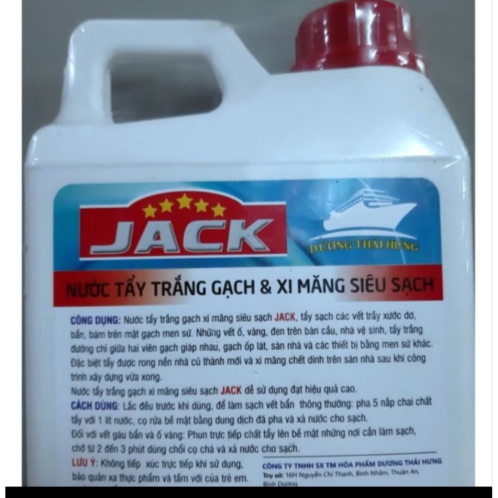 [ComBo 2chai] Nước Tẩy Trắng Nền Gạch. Nền Xi Măng Siêu Sạch Jack 1200ml