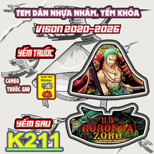 Tem Dán Nhựa Nhám VISION 2020-2021-2022-2023-2024-2025-2026 - Cắt Sẵn Theo Khuôn.
