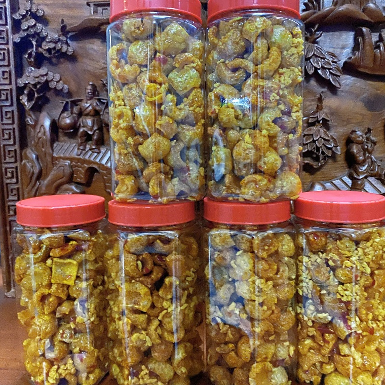 Da Heo Cháy Mắm Tỏi Siêu Giòn (HỦ 200G) - Không Hôi Dầu, Nhà Làm Không Chất Bảo Quản, Mặn Ngọt Vừa