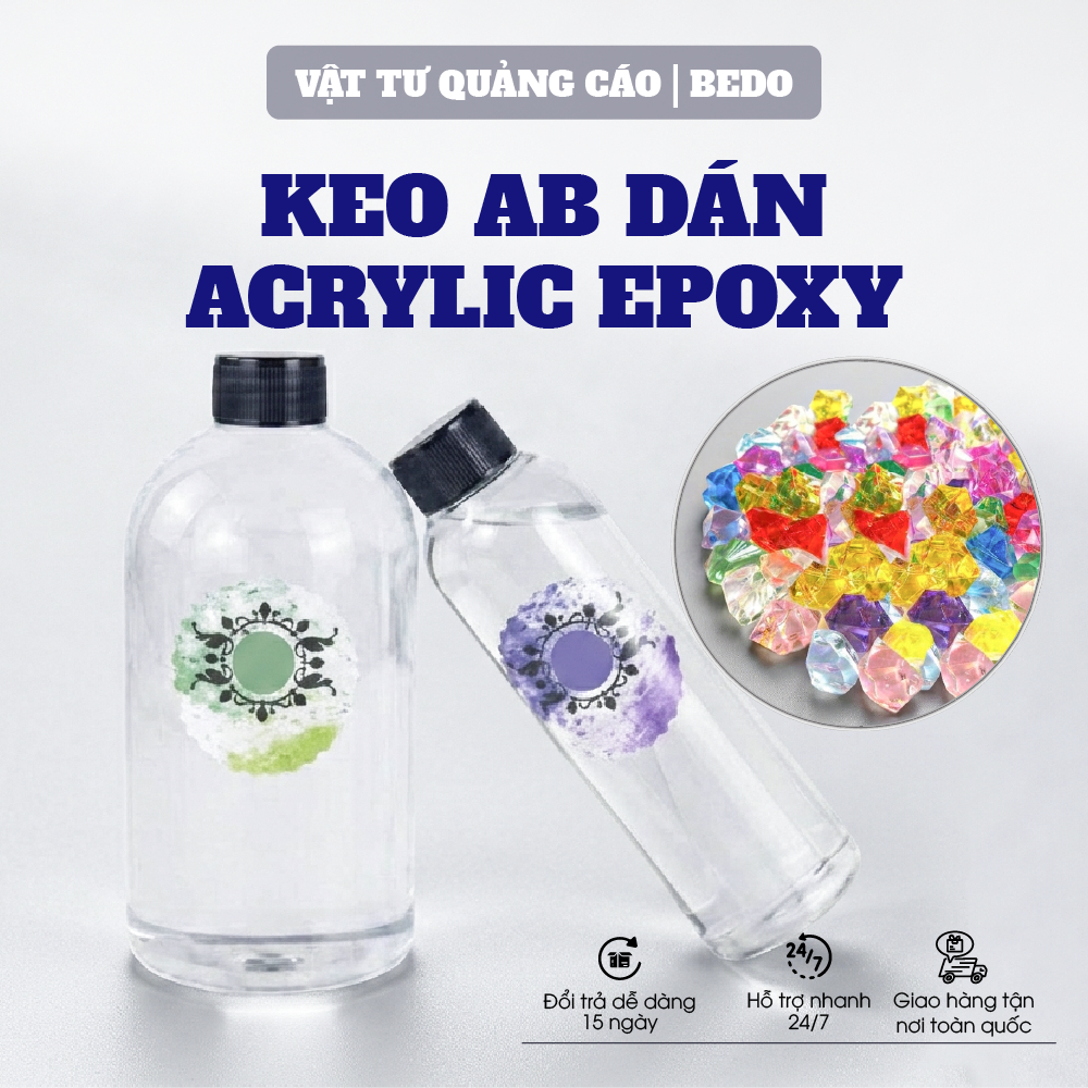 Keo Epoxy Resin BEDO Trong Suốt Độ Bám Dính Cao Chống Thấm Làm Resin Art DIY Trang Sức Nội Thất