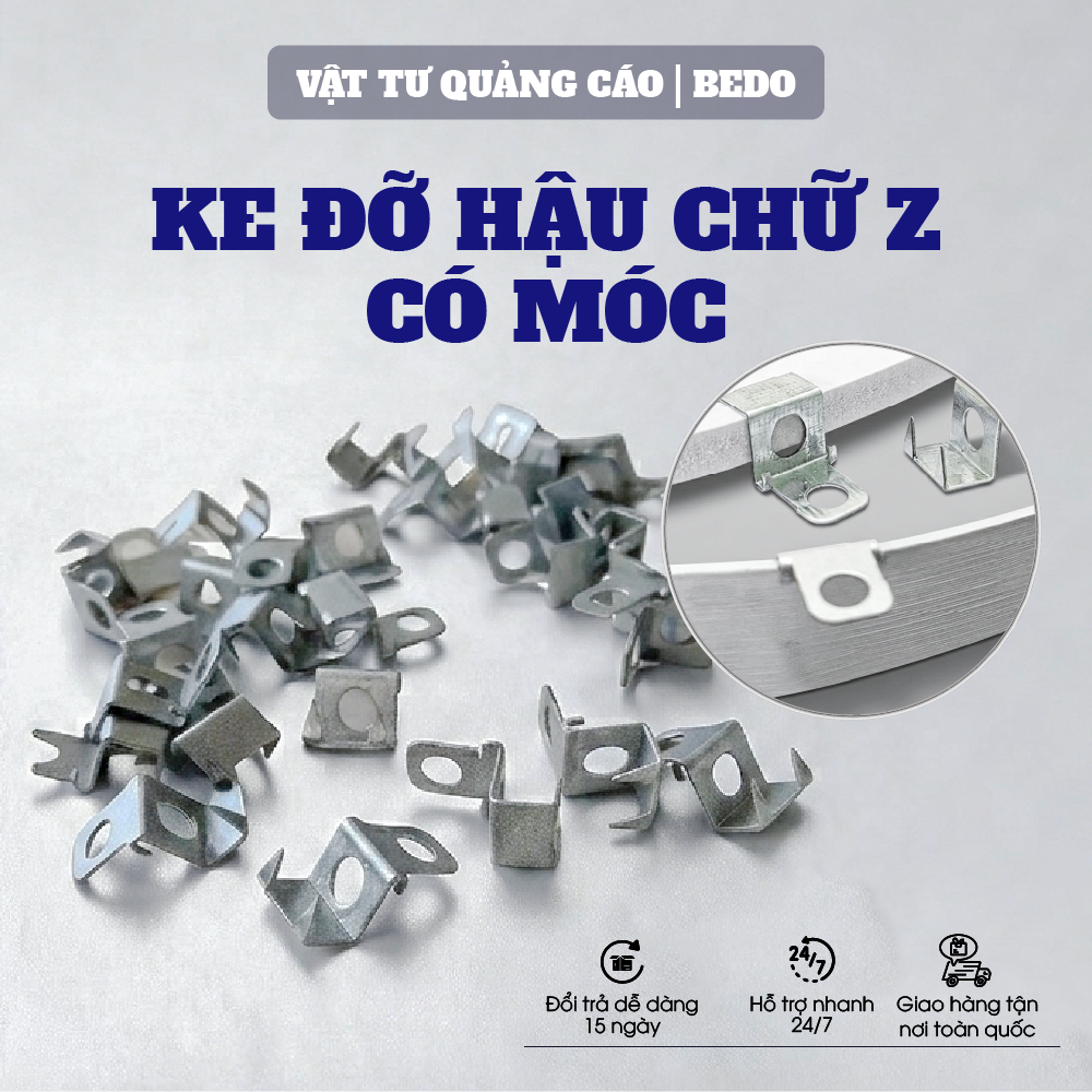 [ TÚI 100C ] Ke Chữ Z Đỡ Hậu BEDO Thép Có Móc Nhọn Ke Ghim Fomex Chữ Nổi Quảng Cáo Chắc Chắn Bền Đẹp