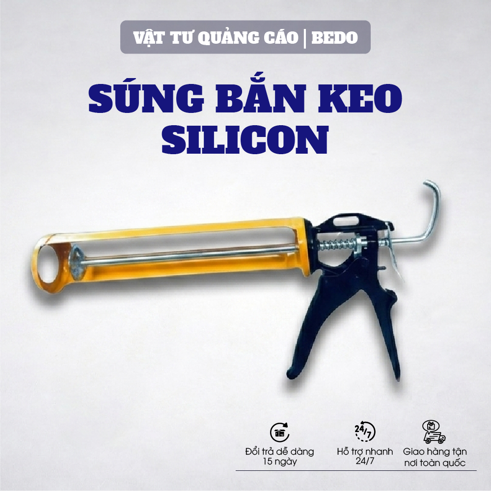 Súng Bắn Keo Silicon Cầm Tay BEDO Hợp Kim Nhôm Chắc Chắn Thi Công Keo Silicon Mượt Chính Xác