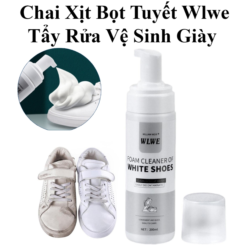 Chai Xịt Bọt Tuyết Wlwe Tẩy Rửa Vệ Sinh Giày Giày Tiện Lợi Cấp Tốc