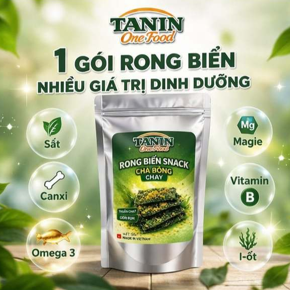 Snack Rong Biển Chà Bông (Chay) - Ăn Vặt Giàu Dinh Dưỡng, Thực Phẩm Sạch Chay Mặn Đều Được - KLT 55G