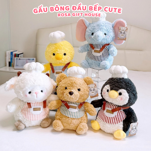 Gấu Bông Đầu Bếp 25cm Dễ Thương – Món Quà Ngọt Ngào Cho Những Tâm Hồn Yêu Bếp
