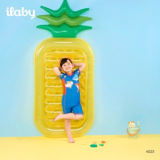 [TẶNG TÚI] Đồ bơi liền thân bé trai ILABY HCM chất liệu thun lạnh co dãn chống nắng size từ 10-43kg [4023]