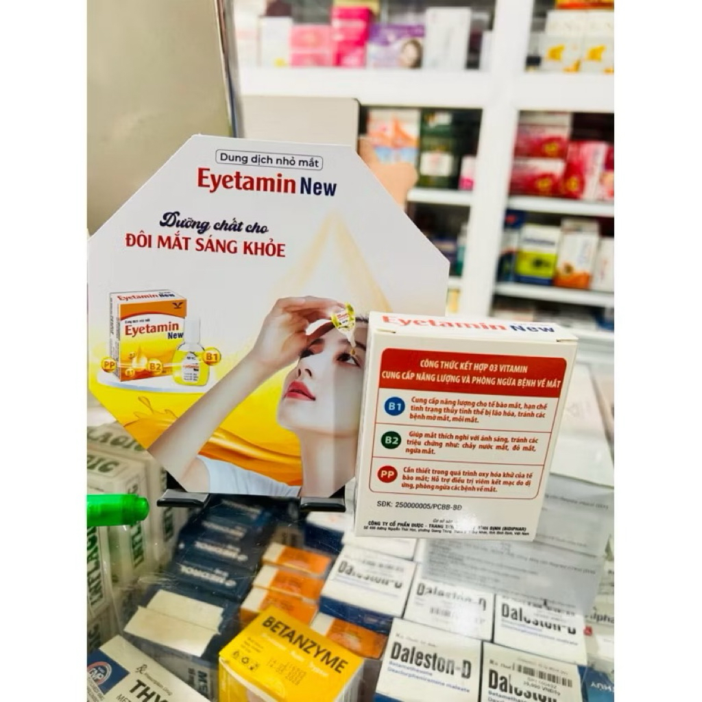 Dung dịch nhỏ dưỡng mắt bổ sung vitamin Eyetamin ⚡️chống mỏi mắt,khô mắt,tăng thị lực,giảm