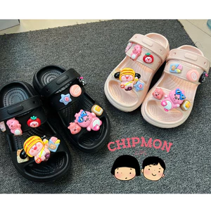 Sandal, dép quai hậu quai ngang chất eva êm nhẹ, êm chân cho bé gái, dép đi mưa sticker babythree, capybara(DL2Q)