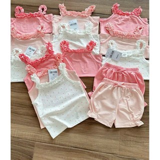 Set Áo 2 Dây Viền Bèo Bé Gái Mùa Hè 2026 Chất Cotton Mềm Mịn Size Từ 9-26Kg