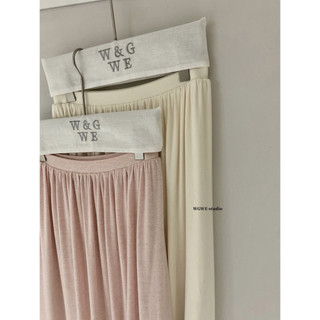 𝐏𝐡𝐢𝐞𝐧 𝐖𝐆𝐖𝐄 | (Sẵn S) w9447 Set Thun Áo Trễ Vai Chân Váy Xoè Dài 2 Màu Pastel
