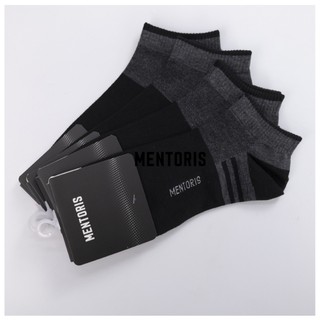 Tất nam cổ ngắn Mentoris Chất Liệu Cotton Mềm Mịn, Không Gião, Kháng Khuẩn Chống Thối Cực Tốt MTN01