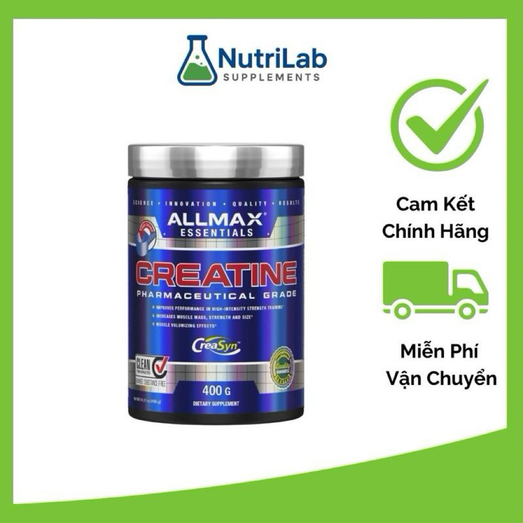 ALLMAX Creatine Monohydrate 400g CreaSyn – Tăng sức mạnh, tăng cơ nhanh ...