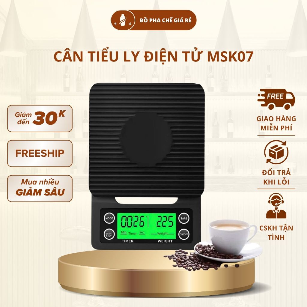 Cân Điện Tử Nhà Bếp C-07 Trừ Bì Chính Xác Tải Trọng 5Kg Nhiều Chế Độ Dễ Dùng
