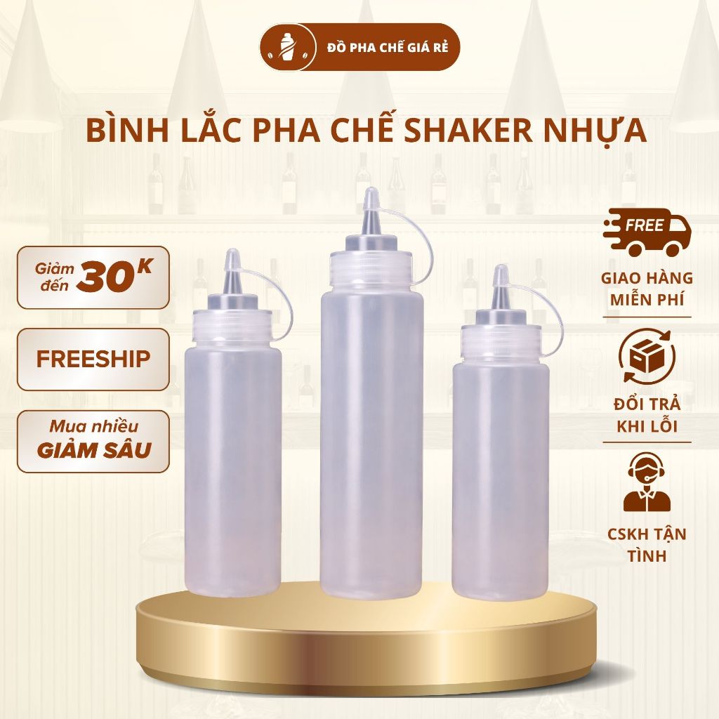 Chai Đựng Sốt Tròn  Nhựa PE Có Vạch Chia – Bình Bóp Sốt Tiện Lợi Nhiều Size