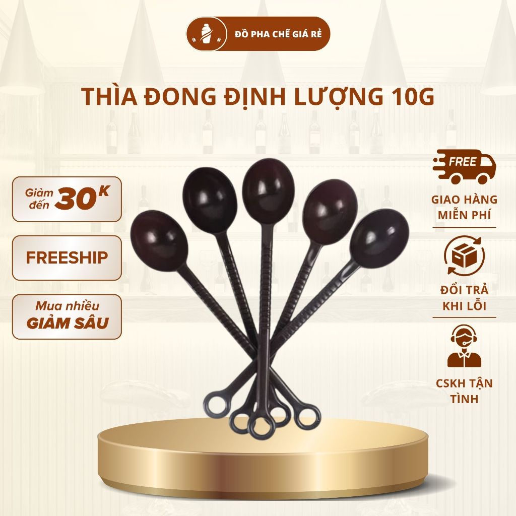 Thìa Định Lượng 10g Dài 21cm – Muỗng Đong Bột Pha Chế Trà Sữa Cà Phê