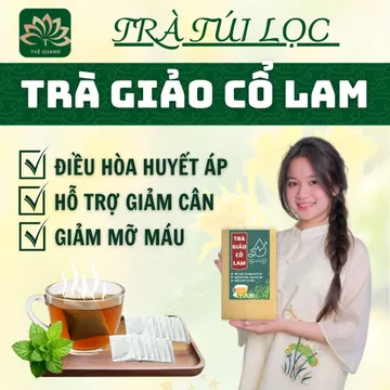 Trà giảo cổ lam - Tuệ Quang - 6 vị thảo dược, thanh lọc cơ thể - Hộp 50 túi lọc