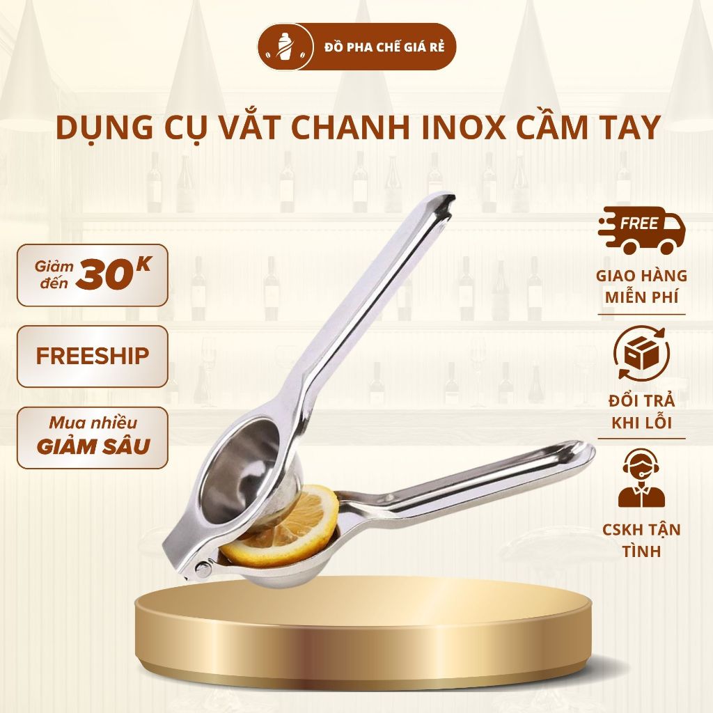 Kẹp Ép Chanh Inox 304 Siêu Bền Ép Nhanh Lấy Nước Cốt Dễ Dùng Đa Năng Nhà Bếp