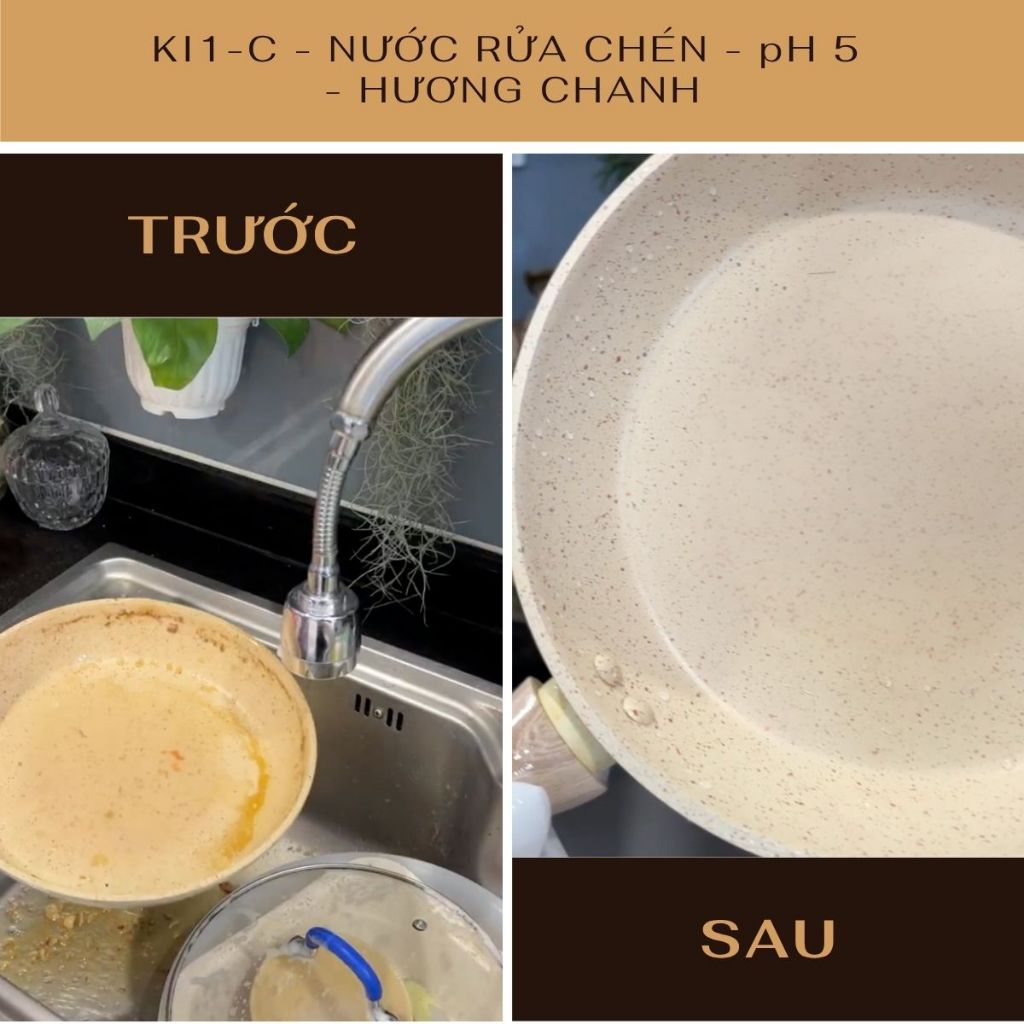 [Nhập khẩu Đức] Nước rửa chén hương chanh Becker KI1-C - pH 5 - Dịu nhẹ da tay, tiết kiệm nước