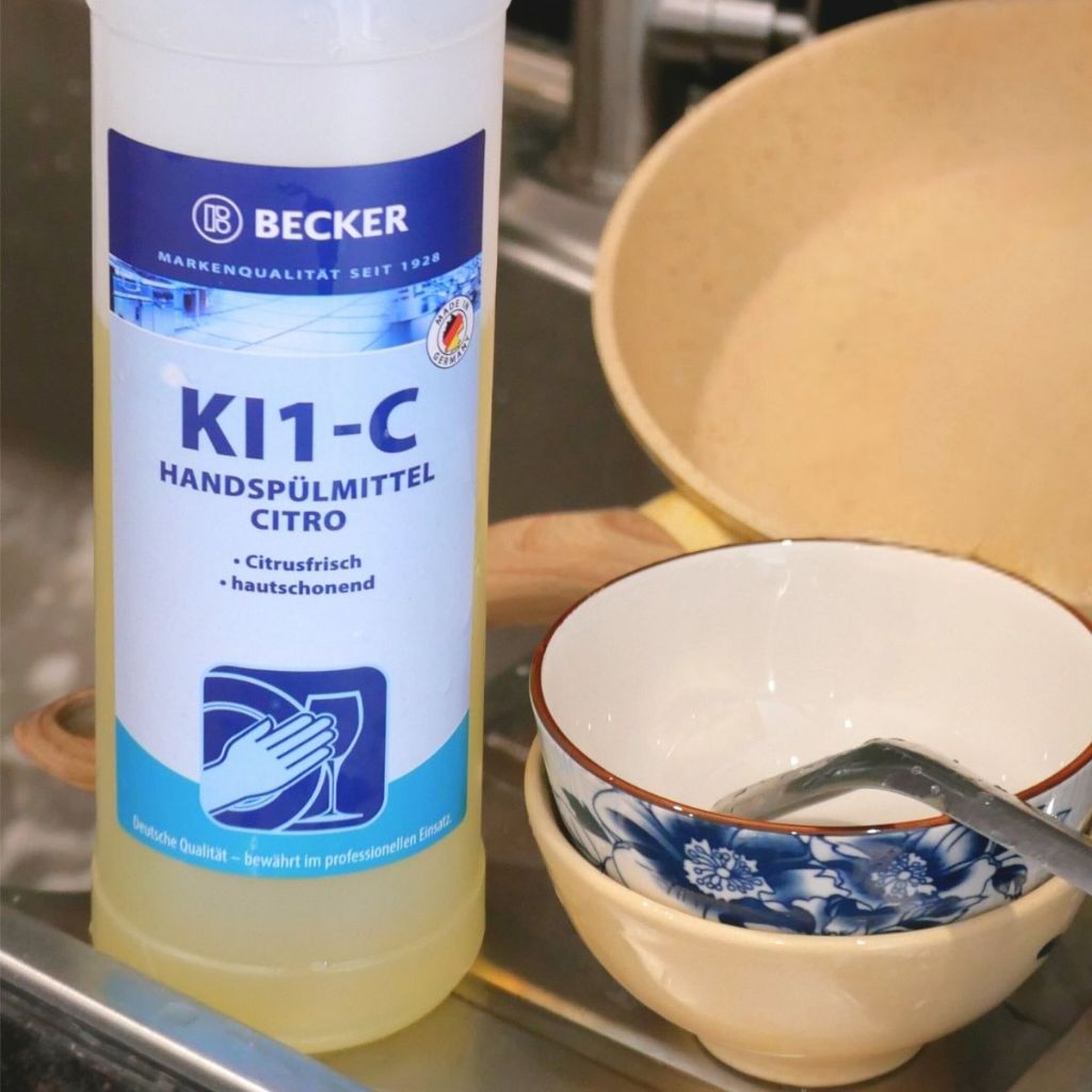 [Nhập khẩu Đức] Nước rửa chén hương chanh Becker KI1-C - pH 5 - Dịu nhẹ da tay, tiết kiệm nước