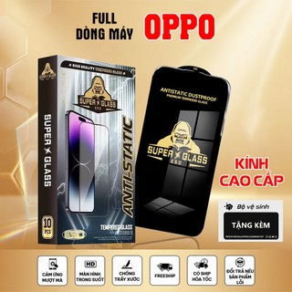 Cường lực KINGKONG Oppo A5 A9 A3S A1K A12 A15 A16 A17 A18 Reno 2 3 4 5 full màn | Miếng dán bảo vệ màn hình Oppo