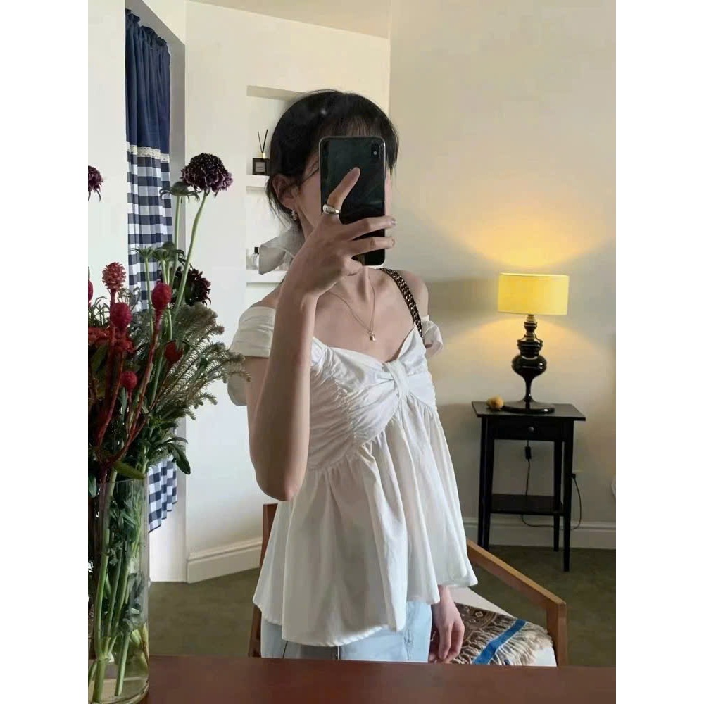 Áo Baby doll cổ V xinh xắn dễ phối hàng QC 6356 A149