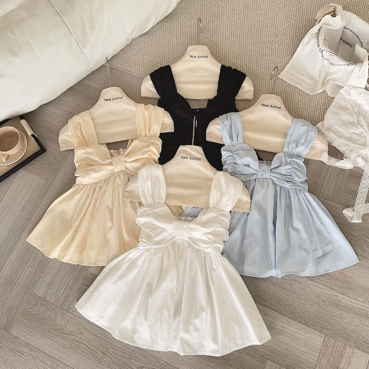 Áo Baby doll cổ V xinh xắn dễ phối hàng QC 6356 A149