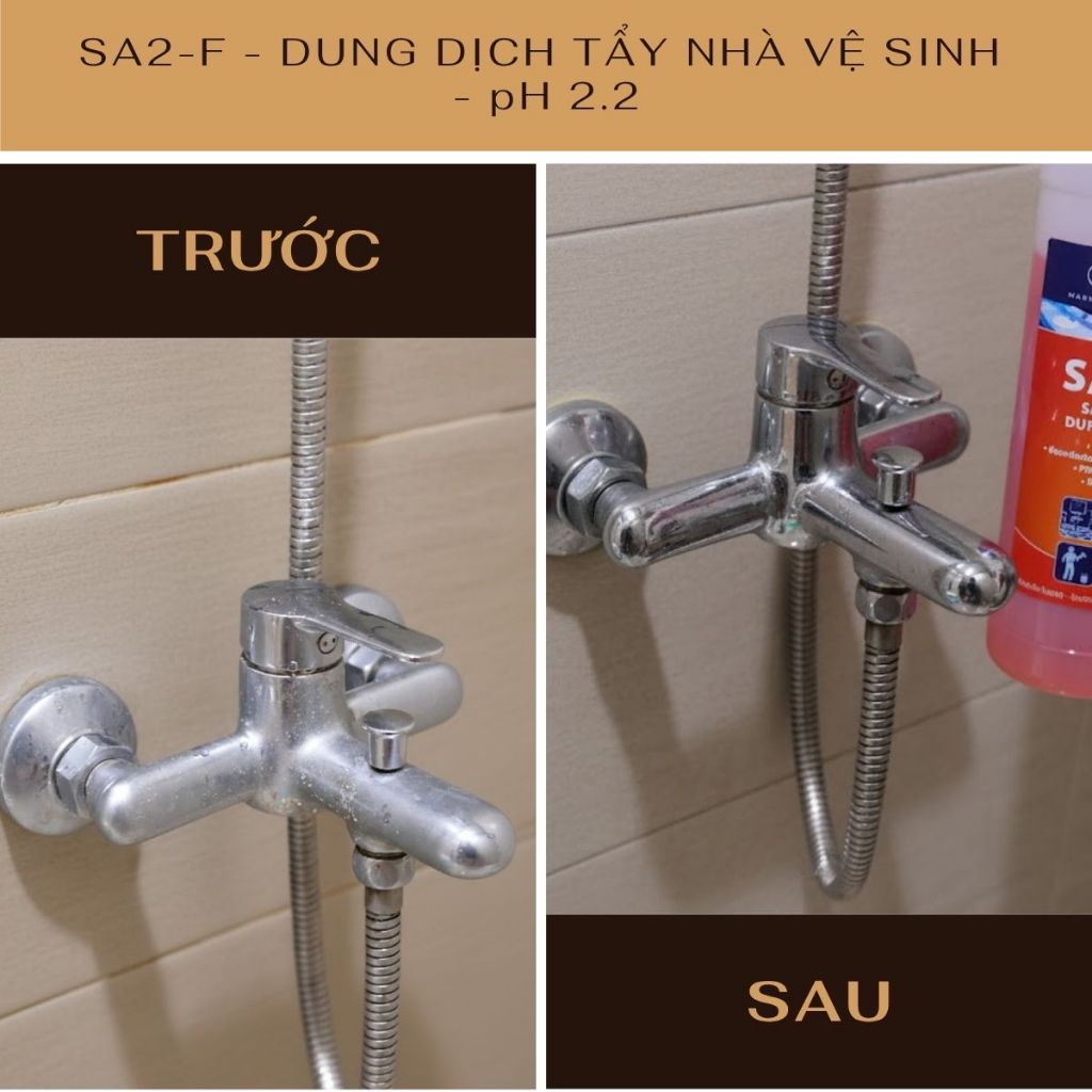 [Nhập khẩu Đức] Nước lau nhà vệ sinh & Dưỡng bóng với mùi hương tinh tế Becker SA2-F - pH 2.2 (Bóng kính, khử mùi, thơm)