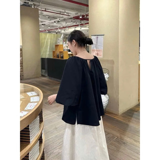 Áo Babydoll Tay Ngắn Kiểu Nữ Tay Bồng Cổ Tròn Màu Basic Áo Sơ Mi Dành Cho Nữ Mặc Đi Chơi Cakecat