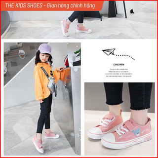 Giày Vải Thể Thao Cho Bé Trai & Bé Gái đế chống trơn trượt size 26-37