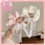 Dây buộc tóc Scrunchies phối ren nơ ngọt ngào phong cách Hàn Quốc
