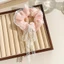 Dây buộc tóc Scrunchies phối ren nơ ngọt ngào phong cách Hàn Quốc