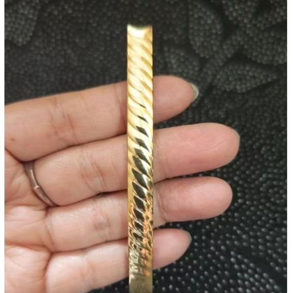 K0291-KẸP TÓC MADE IN FRANCE – DẠNG THANH CONG – VÂN XOẮN ÁNH VÀNG 9.2CM