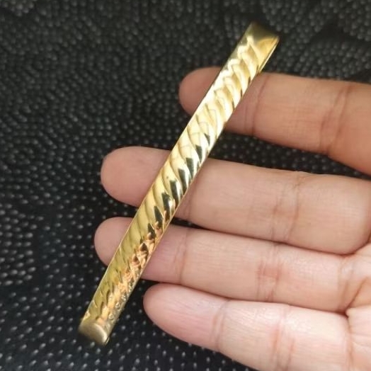 K0291-KẸP TÓC MADE IN FRANCE – DẠNG THANH CONG – VÂN XOẮN ÁNH VÀNG 9.2CM