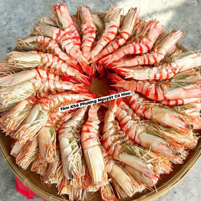 [1KG] Tôm Khô Sú Thiên Nhiên Nguyên Vỏ - Size To 90 -100 con khô/Kg - Ngọt Thịt - Dai Thơm Ngon