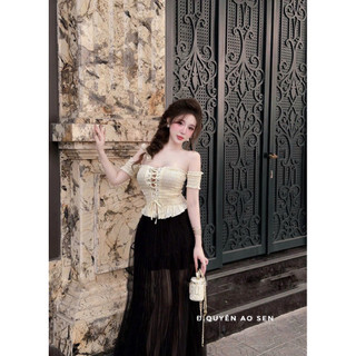 ÁO CHUN TRỄ VAI BÈO ĐAN DÂY HOT HIT
