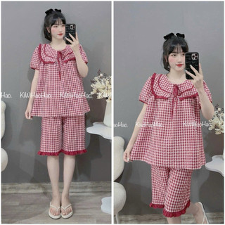 Bộ bầu - bộ sau sinh - BỘ LỬNG LẺ CỔ LÁ-7 Màu , Quần Có Chun Chỉnh & Áo Có Khoá Kéo Hai Bên